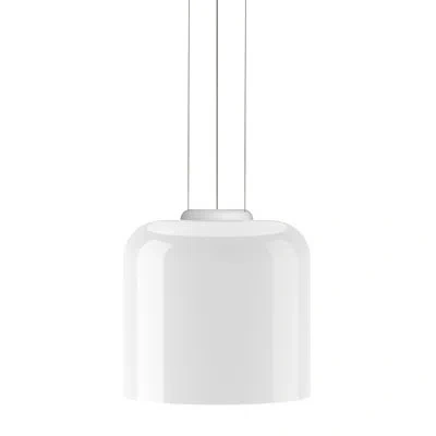 Pablo Designs Totem 1 - Light Drum Led Pendant In White;white