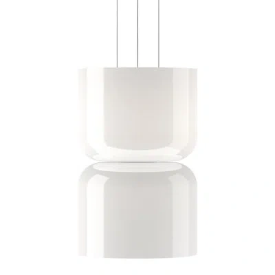 Pablo Designs Totem 2 - Light Geometric Led Pendant In White;white