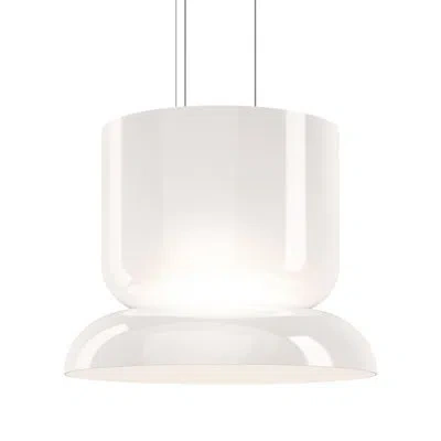 Pablo Designs Totem 2 - Light Geometric Led Pendant In White;white