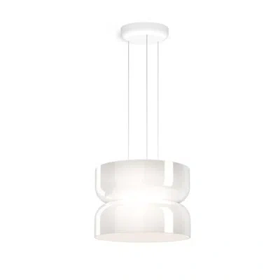 Pablo Designs Totem 2 - Light Geometric Led Pendant In White;white