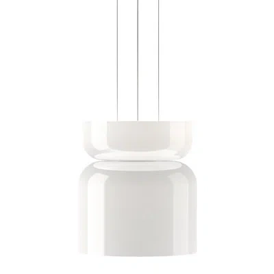 Pablo Designs Totem 2 - Light Geometric Led Pendant In White;white