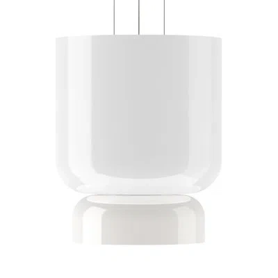 Pablo Designs Totem 2 - Light Geometric Led Pendant In White;white
