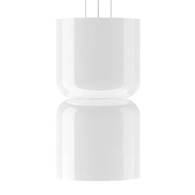 Pablo Designs Totem 2 - Light Geometric Led Pendant In White;white
