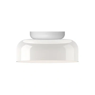 Pablo Designs Totem Flush Opal Glass Shade In White