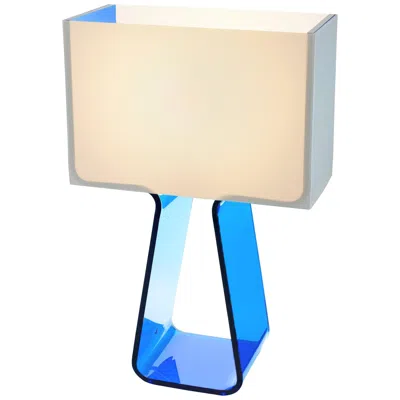 Pre-owned Pablo Designs Tubetop Table Lamp In Sky Blue By