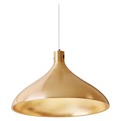 Pre-owned Pablo Designs Wide Swell String Pendant Light In Brass By  In Sand