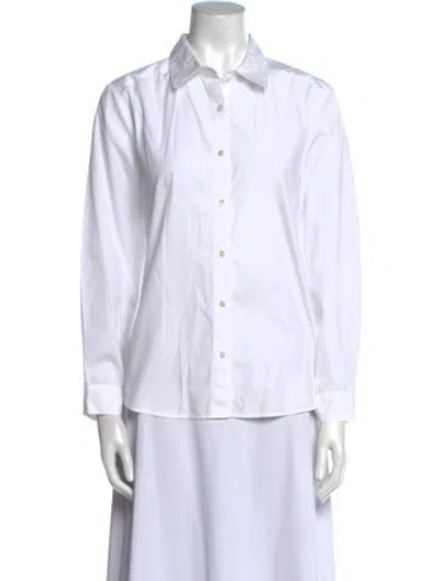 Pre-owned Pablo Long Sleeve Button-up Top In White