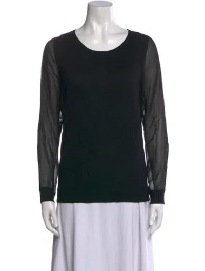 Pre-owned Pablo Scoop Neck Long Sleeve Sweatshirt In Black