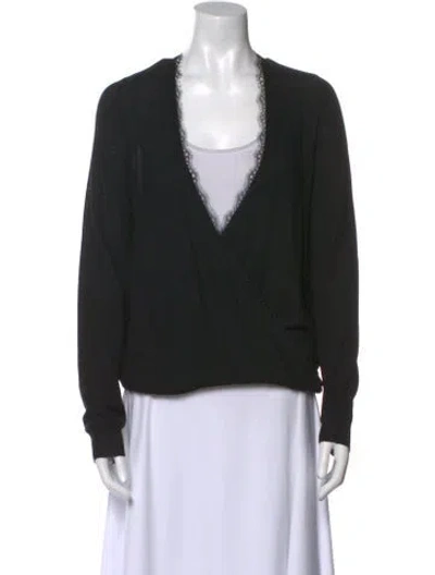 Pre-owned Pablo V-neck Sweater In Black