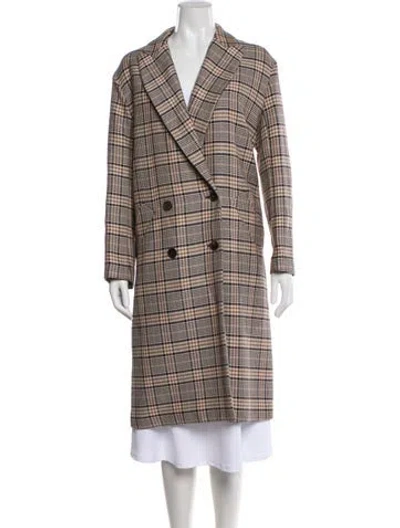 Pre-owned Pablo Wool Plaid Print Blazer In Neutral