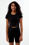 Pac 1980 Pac Whisper Active Black Crew Neck T-shirt In Black