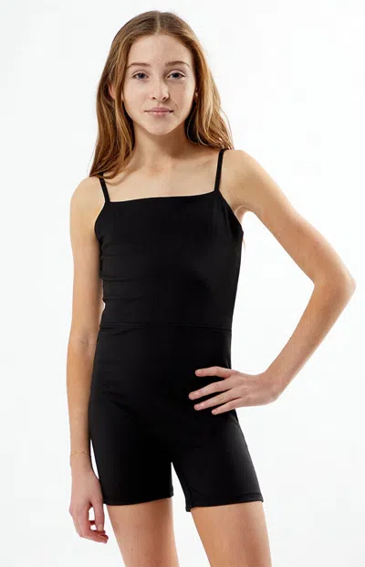 Pac 1980 Pac Whisper Active Black Crossback Short Onesie