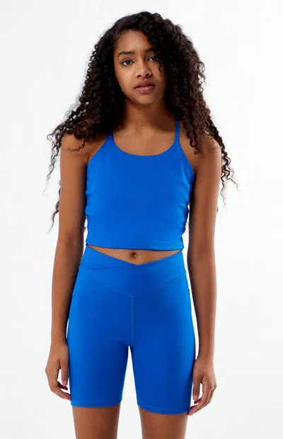 Pac 1980 Pac Whisper Active Blue Crossover Biker Shorts