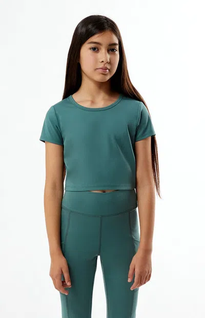 Pac 1980 Pac Whisper Active Jade Crew Neck T-shirt In Green