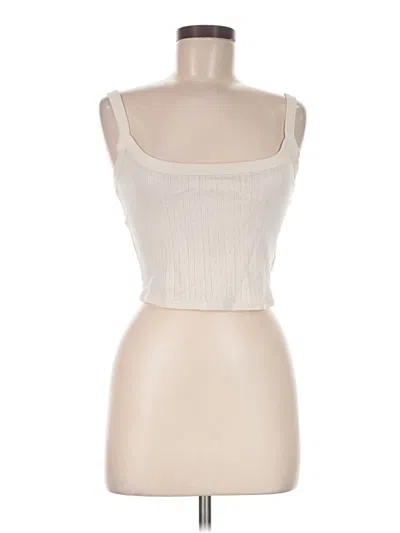 Pre-owned Pac 1980 Sleeveless Top Ivory Sweetheart Neckline Tops