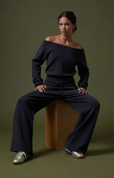 Pac 1980 Women's Active Alta Modal Daydreamer Sweatshirt In Dark Gray In Black