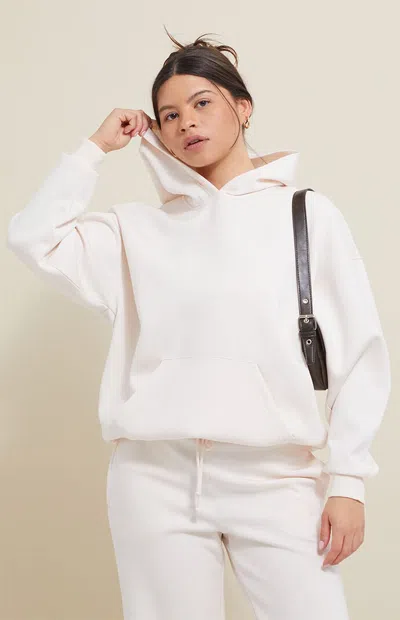 Pac 1980 Women's Active Oversized Hoodie In Ivory In White