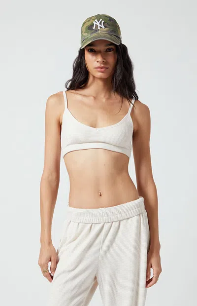 Pac 1980 Women's Active Seaisle Aspen Waffle Bralette In Ivory In White