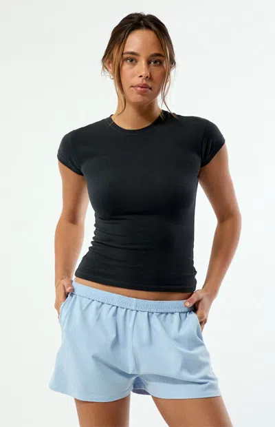 Pac 1980 Women's Active Soft Cotton Shorts In Light Blue