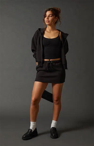 Pac 1980 Women's Active Sweat It Out Mini Skirt In Black