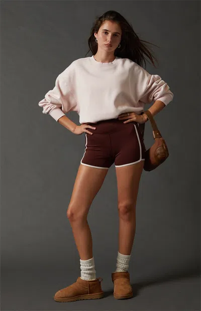 Pac 1980 Women's Pac Whisper Active All Around Hot Biker Shorts In Brown In Multi