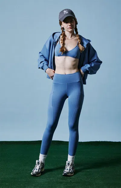 Pac 1980 Women's Pac Whisper Active Element High Waisted Leggings In Blue
