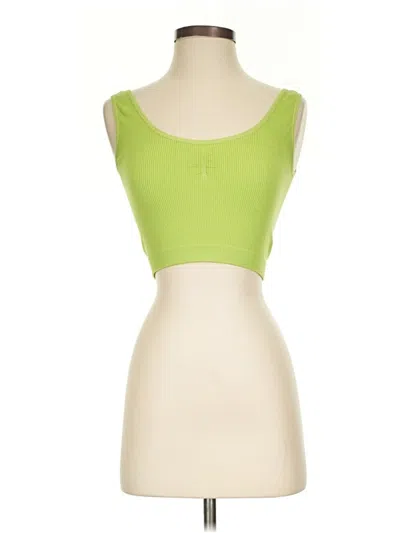 Pre-owned Pac Cares Tube Top Green Strapless Neckline Tops