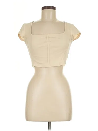 Pre-owned Pac Cares Tube Top Tan Strapless Neckline Tops In Brown