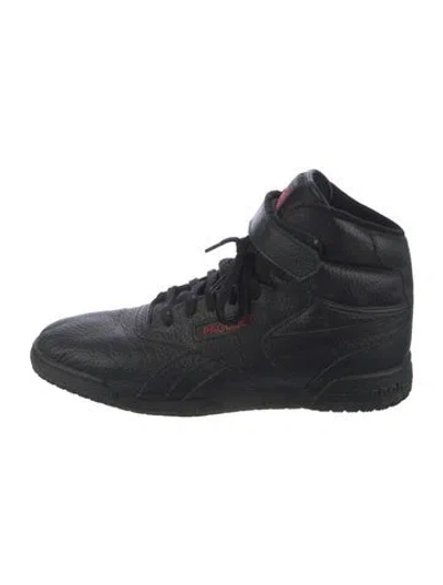 Pre-owned Paccbet Leather Sneakers In Black