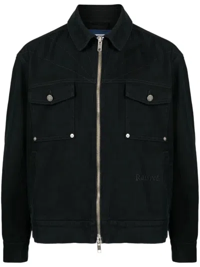 Paccbet Logo-embroidered Cotton Jacket In Black