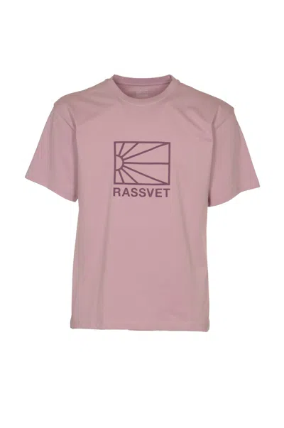 Paccbet Logo Print Round Neck T-shirt In Pink