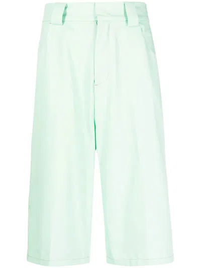Paccbet Pressed-crease Four-pocket Bermuda Shorts In Green
