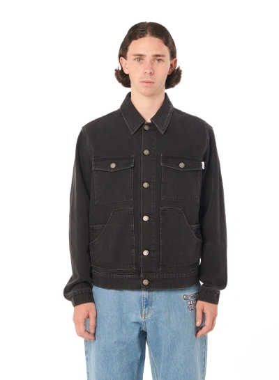 Paccbet Typo Classic Denim Jacket Woven In Black