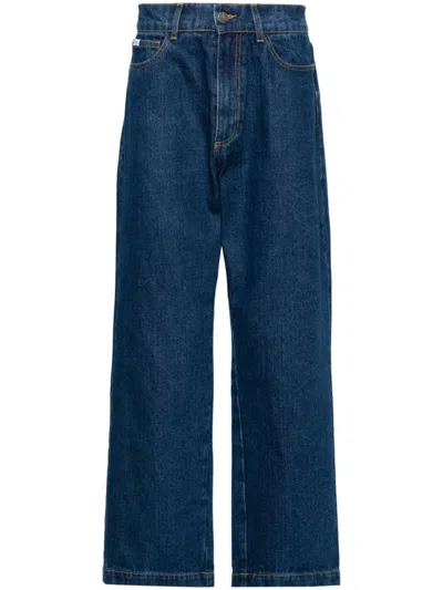 Paccbet Typo Classic Denim Trousers In Blue