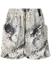 Pace Abstract-print Drawstring Shorts In Neutrals