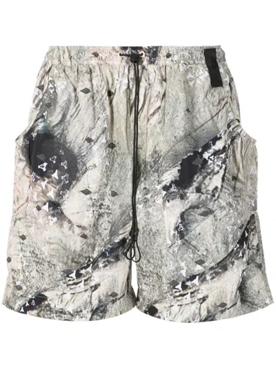Pace Abstract-print Drawstring Shorts In Neutrals