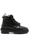 Pace Duck V2 Leather Ankle Boots In Black
