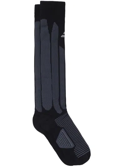 Pace Intarsia-knit Socks In Black