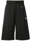 Pace Logo-plaque Virgin-wool Shorts In Black