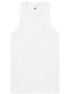 Pace Waffle-knit Tank Top In White
