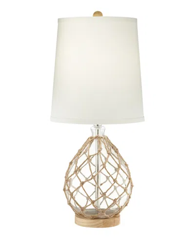Pacific Coast 13" Glass, Wood Castaway Table Lamp In Clear