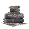 Pacific Coast Textiles Artesia Damask Yarn Dyed 6-pc. Jacquard Bath Towel Set In Gray