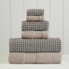 Pacific Coast Textiles Cobblestone 6-pc. Geometric Bath Towel Set In Black