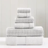 Pacific Coast Textiles Cobblestone 6-pc. Geometric Bath Towel Set In White