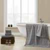 Pacific Coast Textiles Diamond Gate 6-pc. Geometric Bath Towel Set In Black