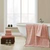 Pacific Coast Textiles Diamond Gate 6-pc. Geometric Bath Towel Set In Pink
