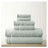 Pacific Coast Textiles Jacquard Solid 6-pc. Bath Towel Set In Blue