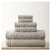 Pacific Coast Textiles Jacquard Solid 6-pc. Bath Towel Set In Gray