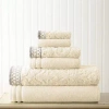 Pacific Coast Textiles Jacquard Solid 6-pc. Bath Towel Set In Yellow