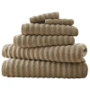 Pacific Coast Textiles Luxury Spa Collection Wavy 6-pc. Bath Towel Set In Brown